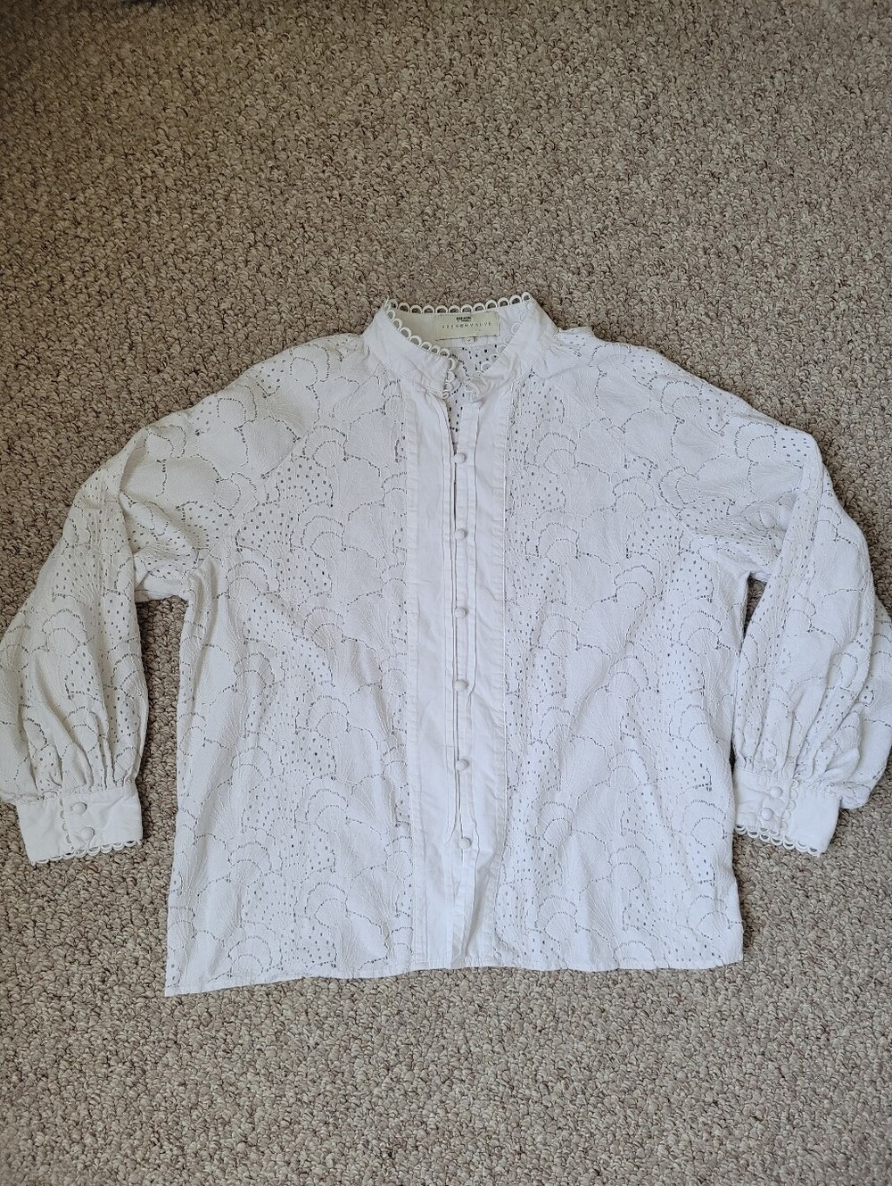 Anthropologie French Mauve  Lace Blouse - Picture 4 of 7
